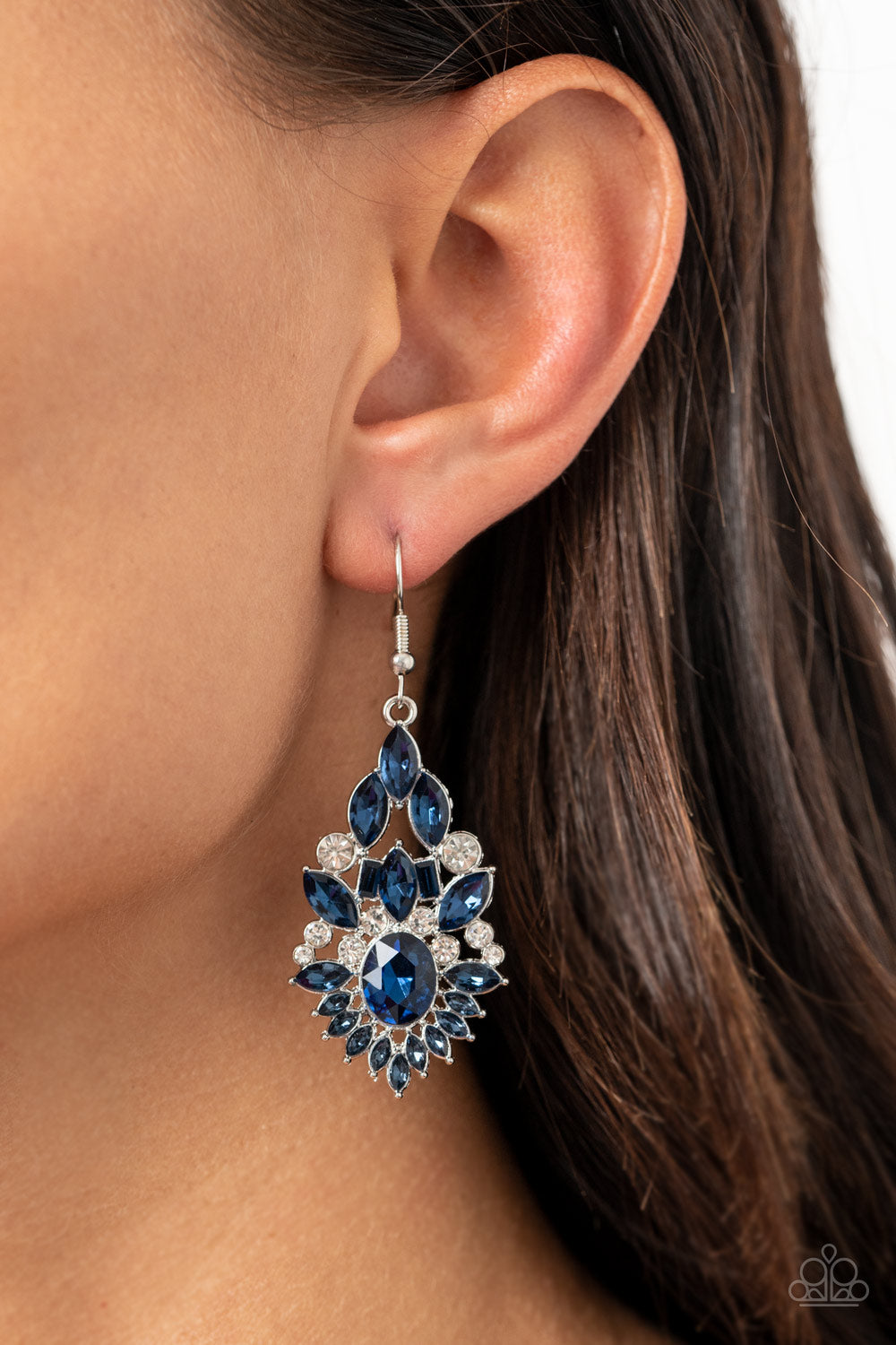 Ice Castle Couture - blue - Paparazzi earrings