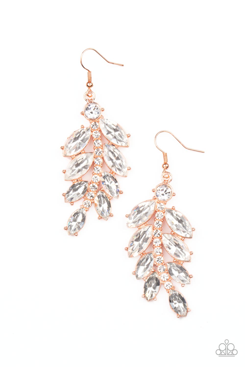 Ice Garden Gala copper Paparazzi earrings – JewelryBlingThing