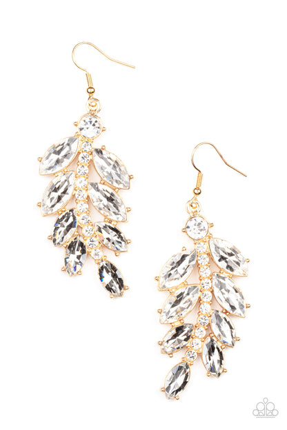 Ice Garden Gala - gold - Paparazzi earrings