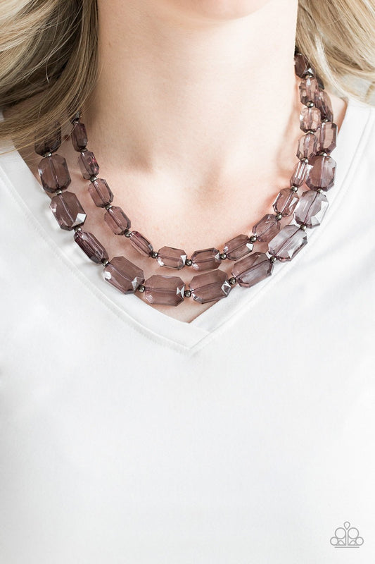 Ice Bank-black-Paparazzi necklace
