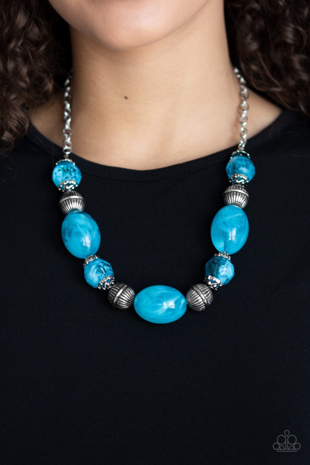 Ice Melt-blue-Paparazzi necklace