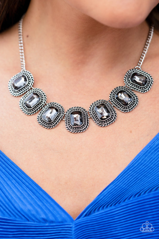 Iced Iron - silver - Paparazzi necklace