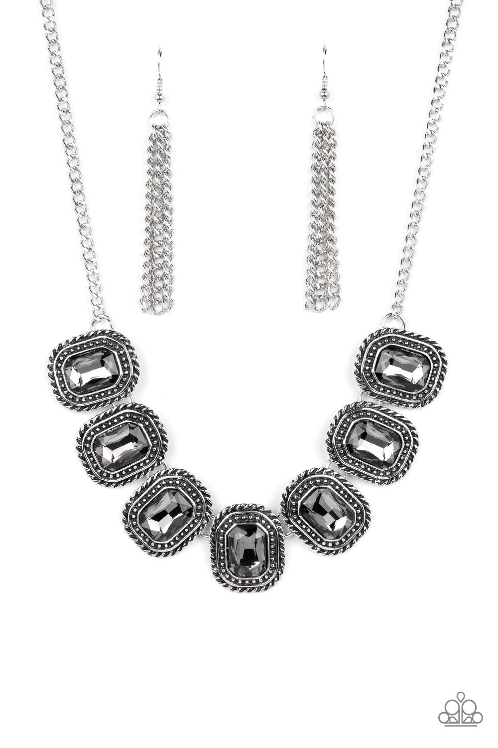 Iced Iron - silver - Paparazzi necklace