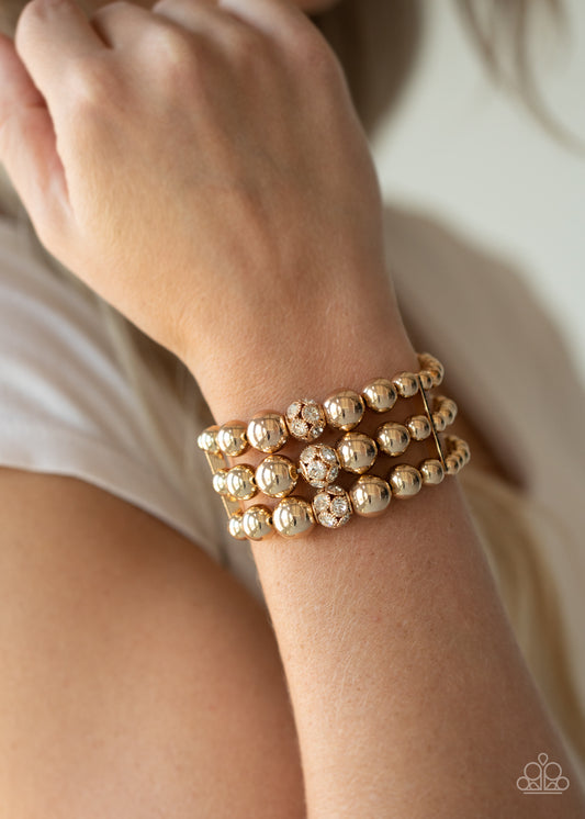Icing On The Top - gold - Paparazzi bracelet