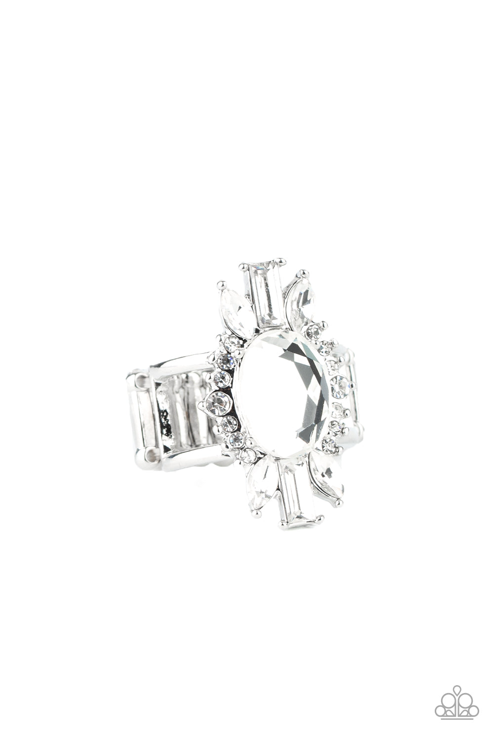 Icy Icon - white - Paparazzi ring