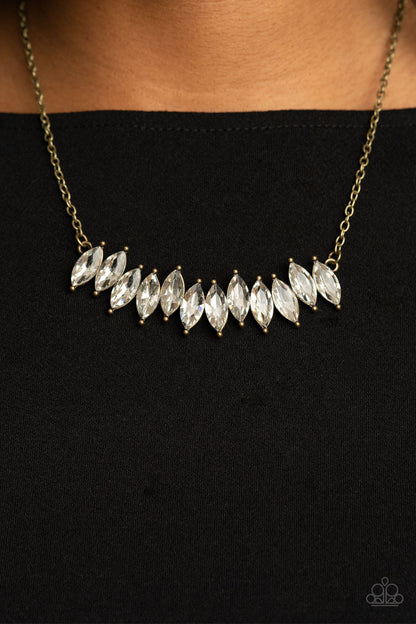Icy Intensity - brass - Paparazzi necklace
