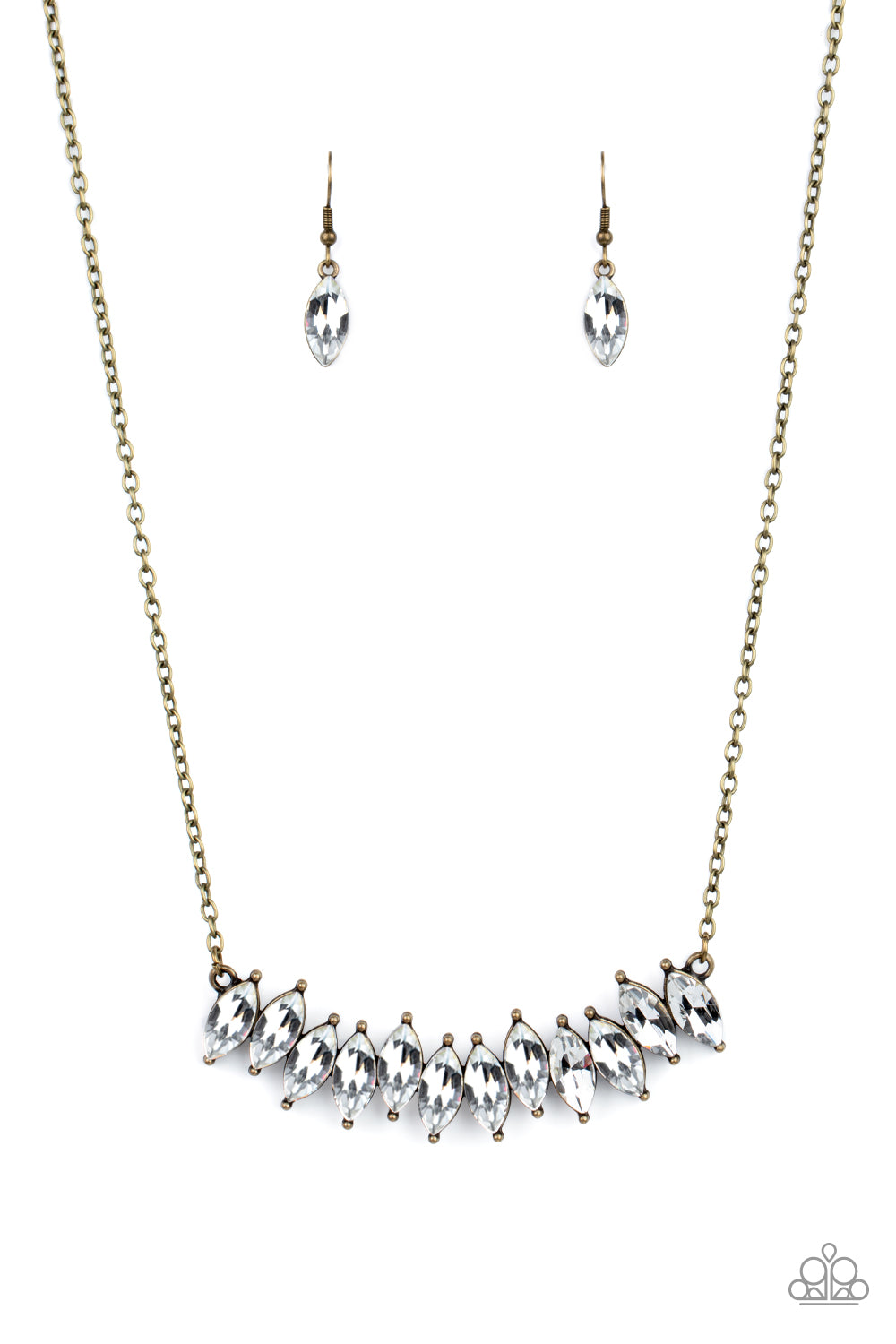 Icy Intensity - brass - Paparazzi necklace
