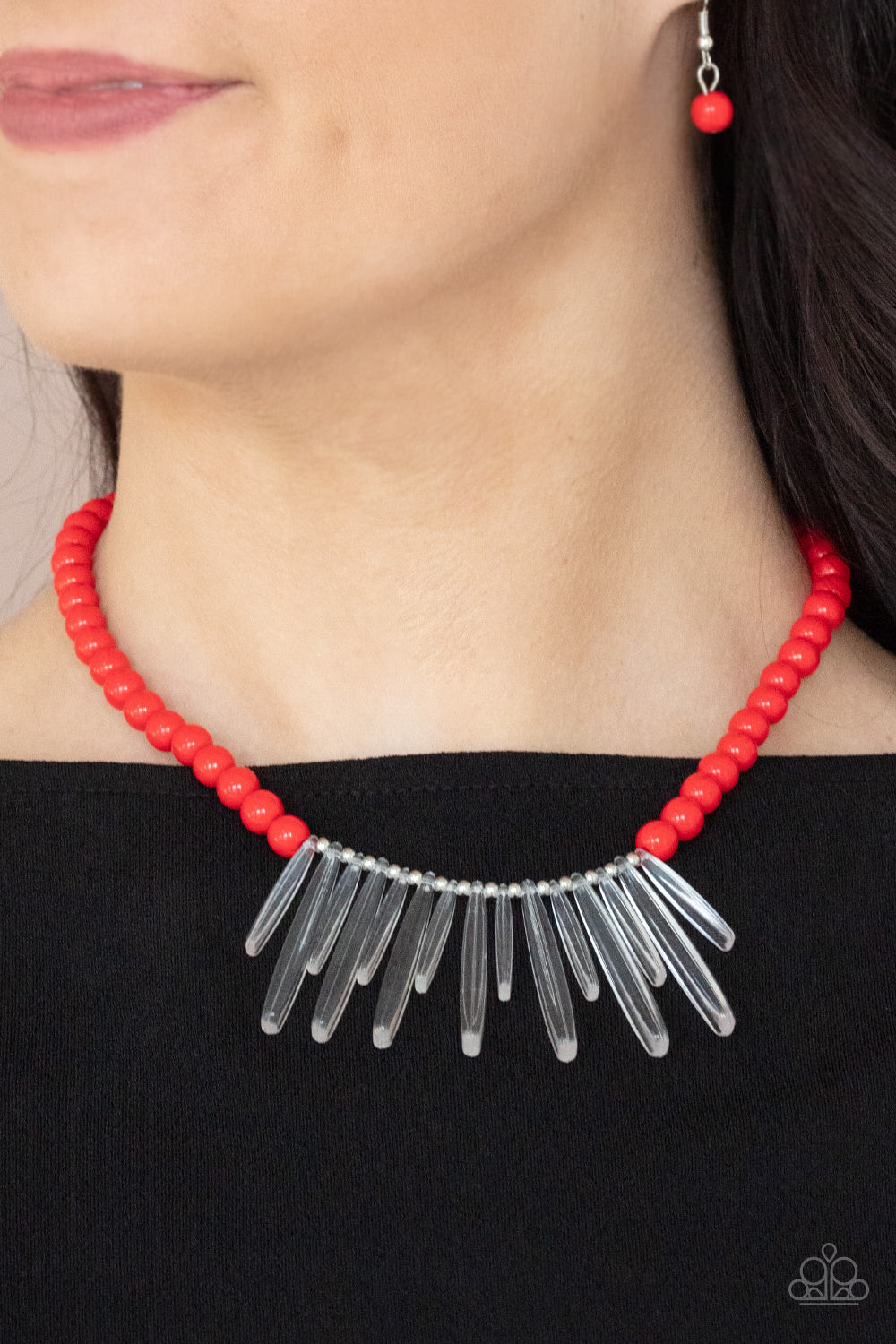 Icy Intimidation - red - Paparazzi necklace