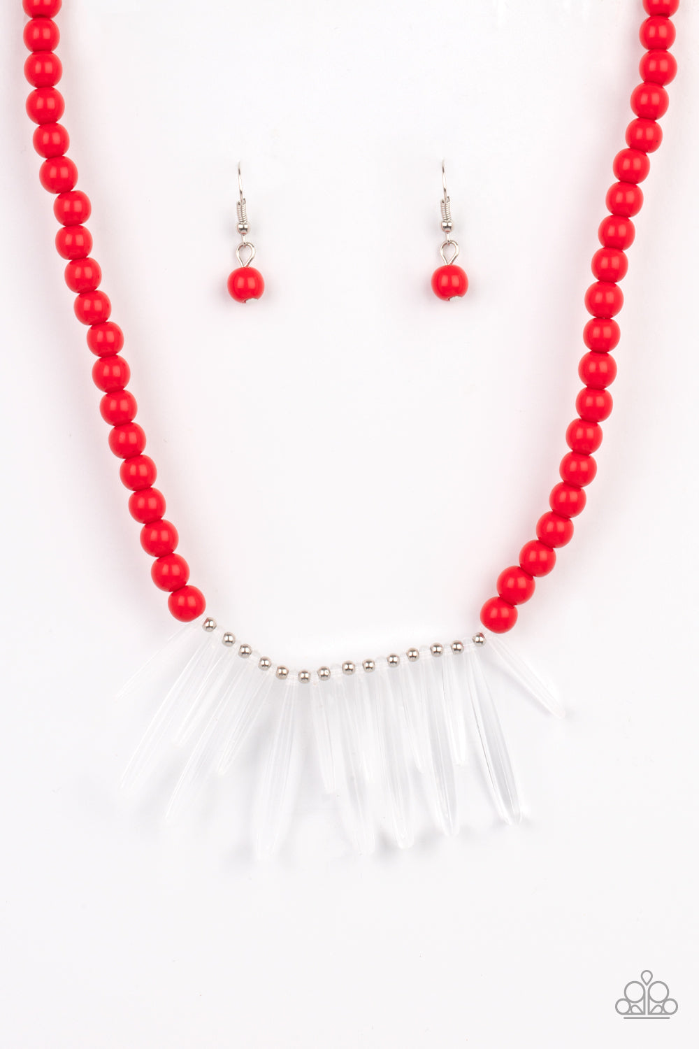 Icy Intimidation - red - Paparazzi necklace