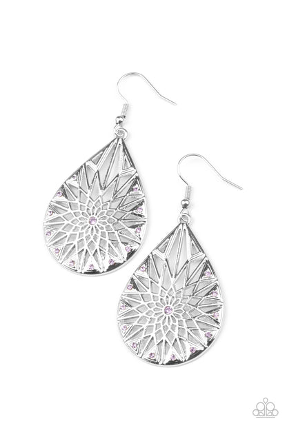 Icy Mosaic - purple - Paparazzi earrings