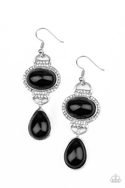 Icy Shimmer - black - Paparazzi earrings