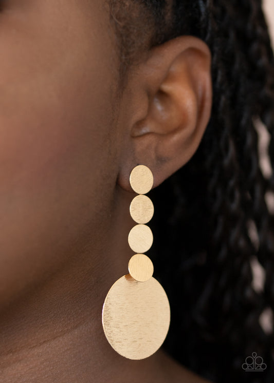 Idolized Illumination - gold - Paparazzi earrings