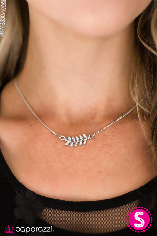 If Trees Could Talk - White - Paparazzi necklace