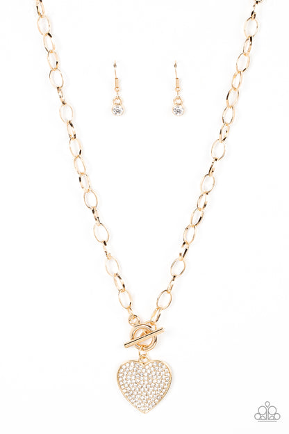 If You LUST - gold - Paparazzi necklace
