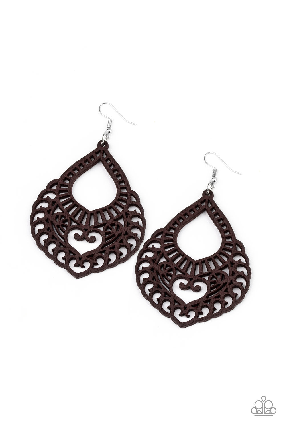 If You WOOD Be So Kind - brown - Paparazzi earrings