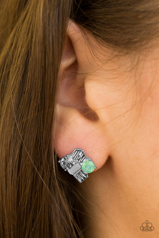 Ill BEAM Back - green - Paparazzi earrings