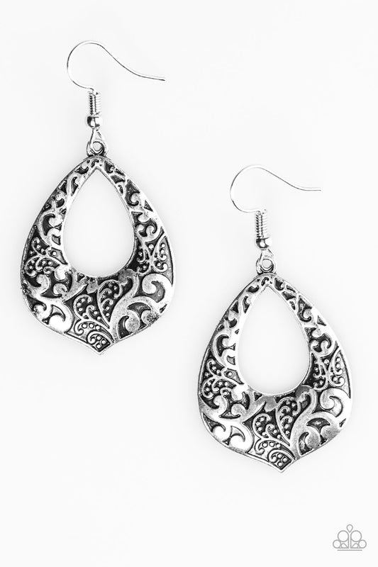 Ill Be VINE - Silver - Paparazzi earrings