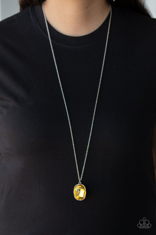 Imperfect Iridescence - yellow - Paparazzi necklace