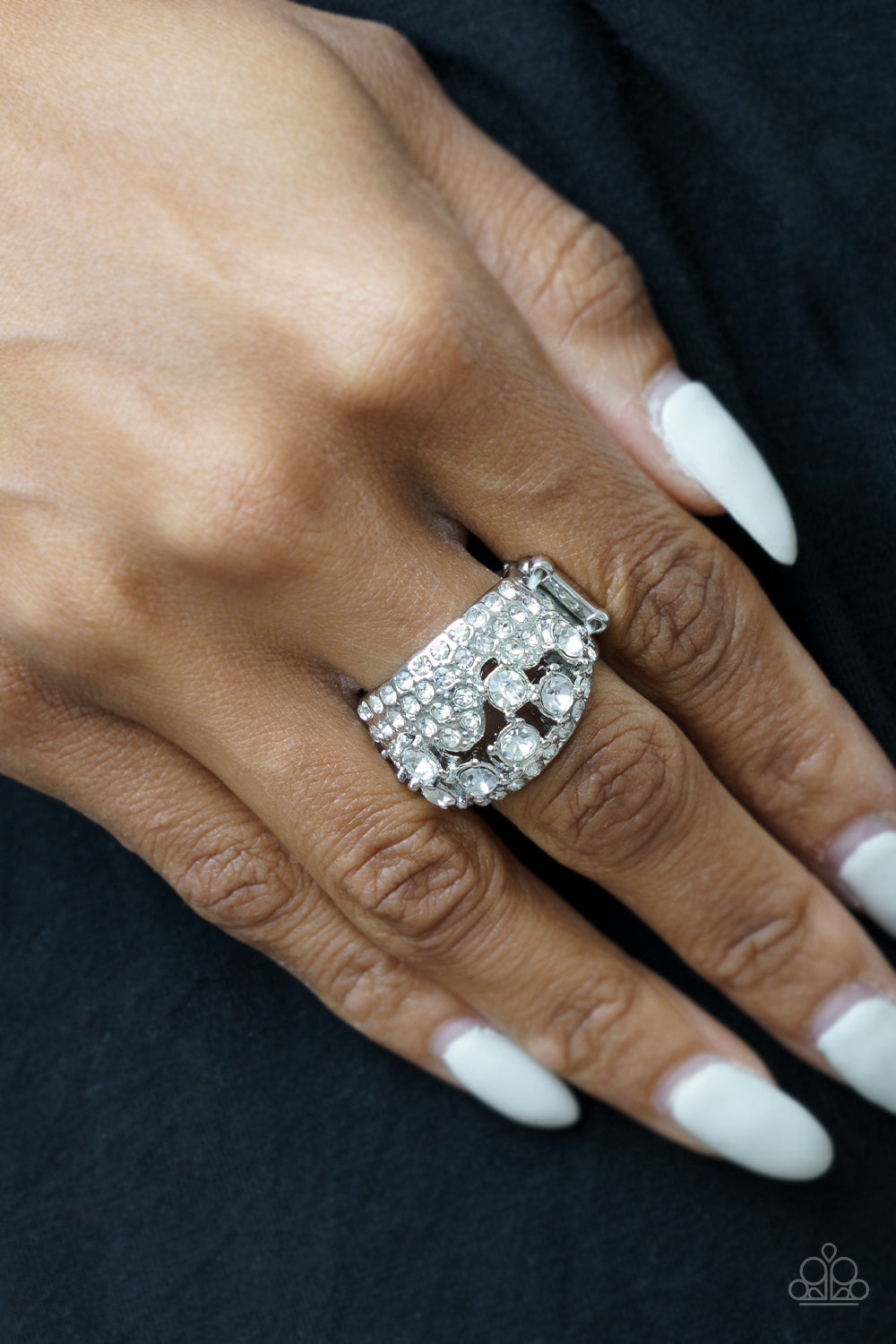 Imperial Incandescence - white - Paparazzi ring