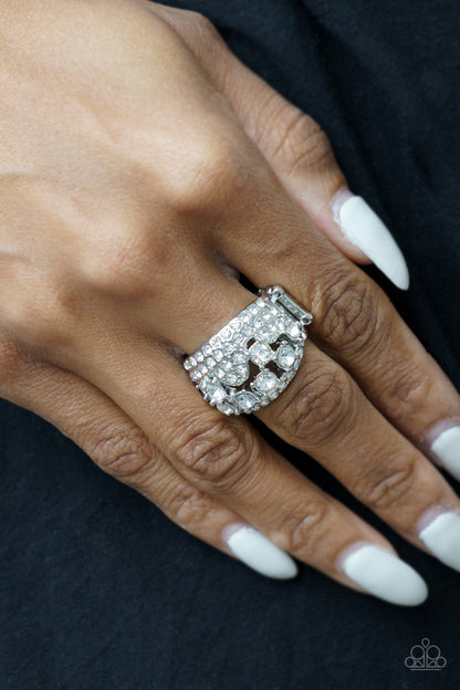 Imperial Incandescence - white - Paparazzi ring