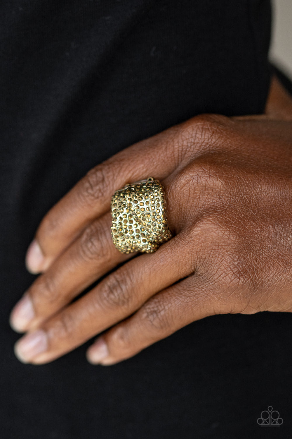 Imperial Industrialism - brass - Paparazzi ring