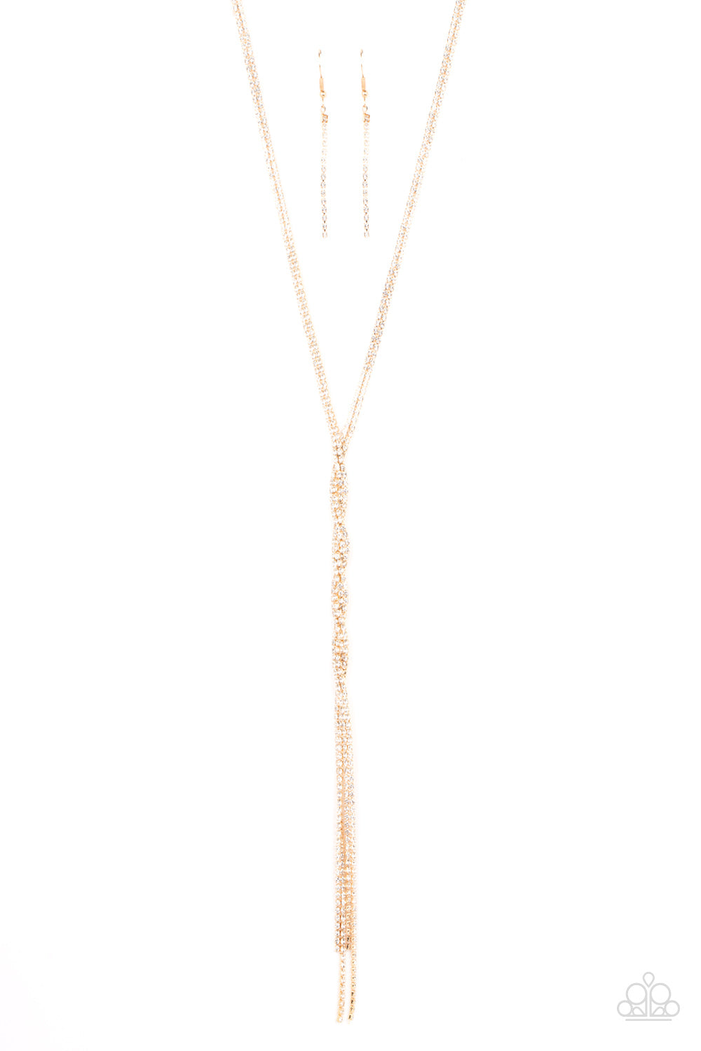 Impressively Icy - gold - Paparazzi necklace