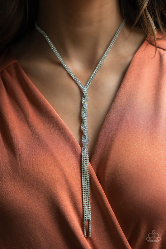 Impressively Icy - white - Paparazzi necklace