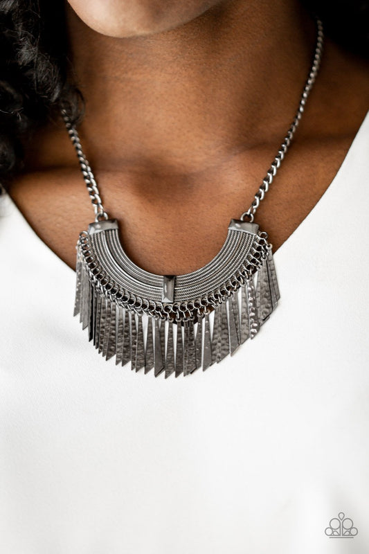 Impressively Incan-black-Paparazzi necklace