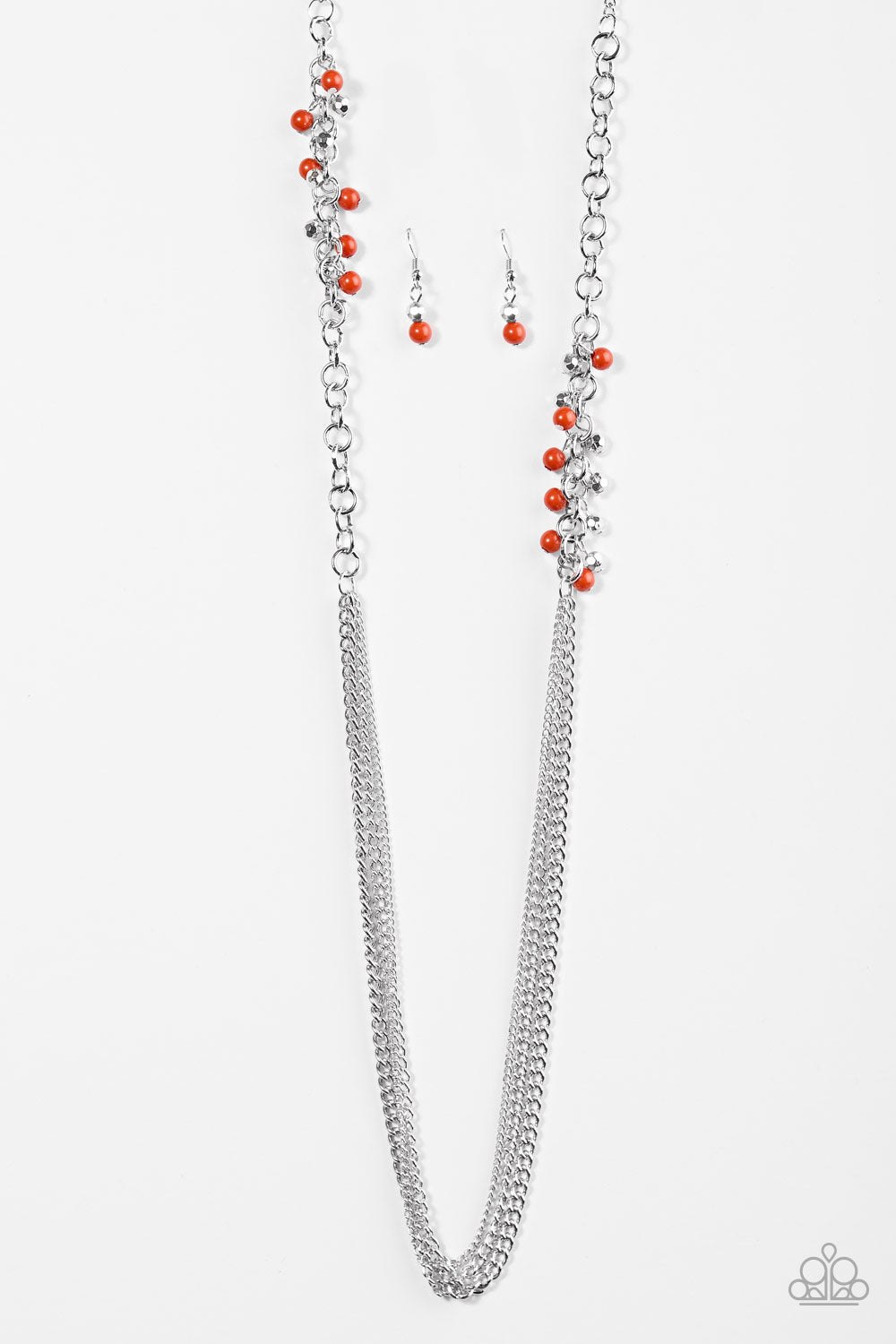 In For A Surprise - Orange - Paparazzi necklace