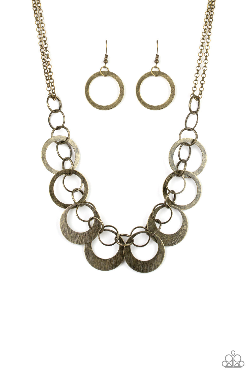 In Full Orbit - brass - Paparazzi necklace