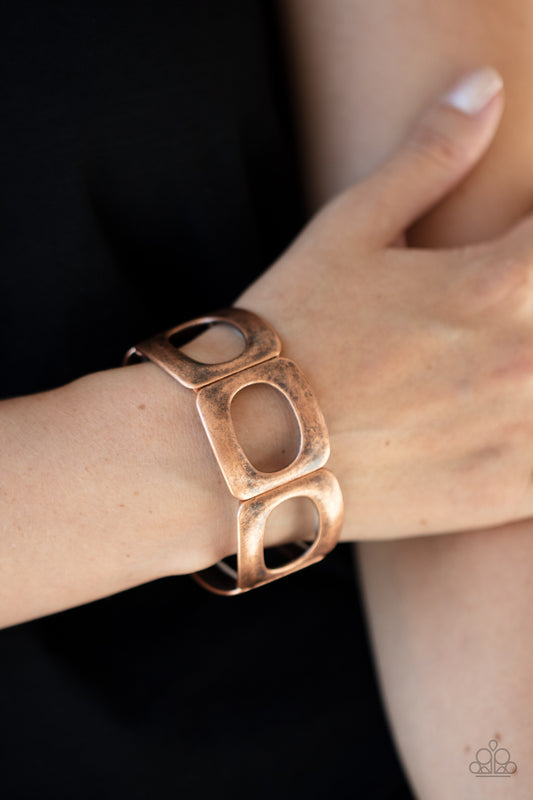 In OVAL Your Head - copper - Paparazzi bracelet