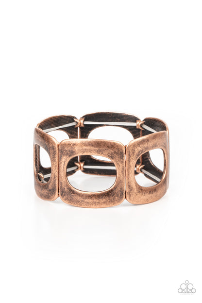 In OVAL Your Head - copper - Paparazzi bracelet