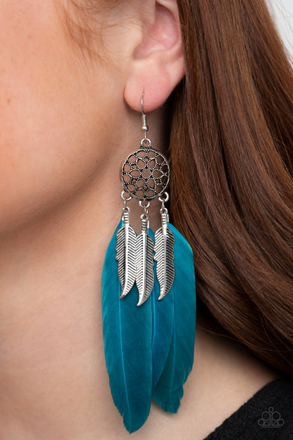 In Your Wildest DREAM-CATCHERS - blue - Paparazzi earrings