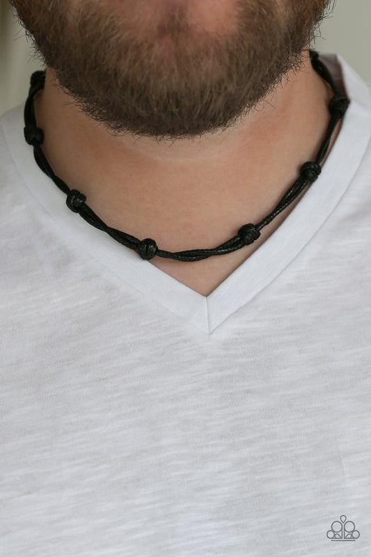 In or SCOUT-black-Paparazzi Mens necklace