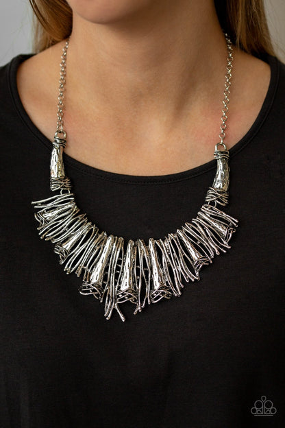 In the MANE-stream-silver-Paparazzi necklace