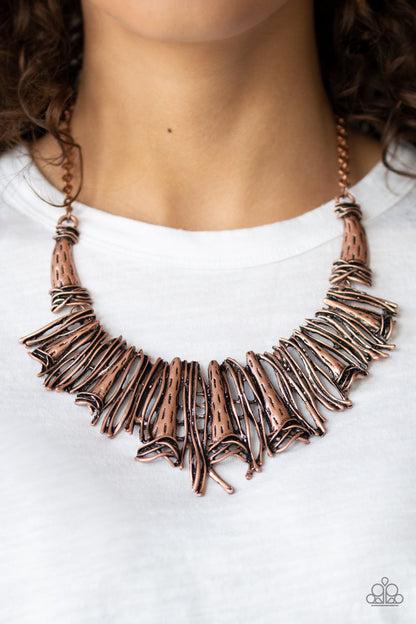 In the MANE-stream-copper-Paparazzi necklace