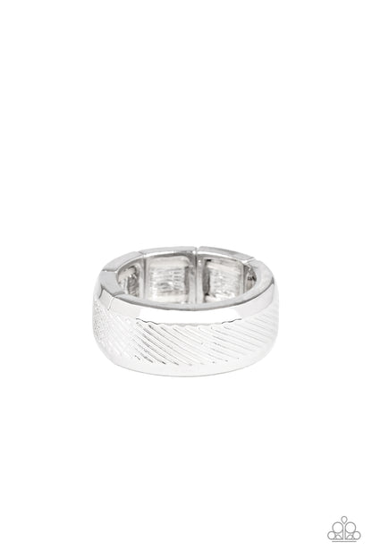 In a Scrape - silver - Paparazzi MENS ring