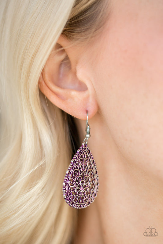 Indie Idol - purple - Paparazzi earrings