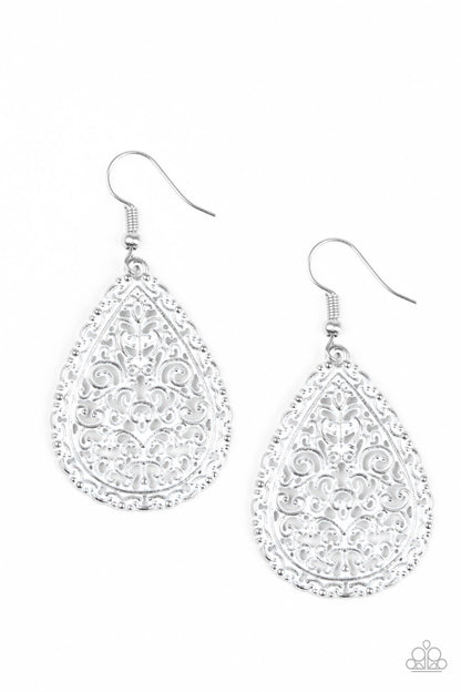 Indie Idol - white - Paparazzi earrings