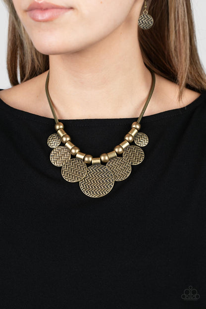 Indigenously Urban - brass - Paparazzi necklace