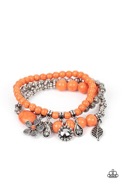 Individual Inflorescence - orange - Paparazzi bracelet