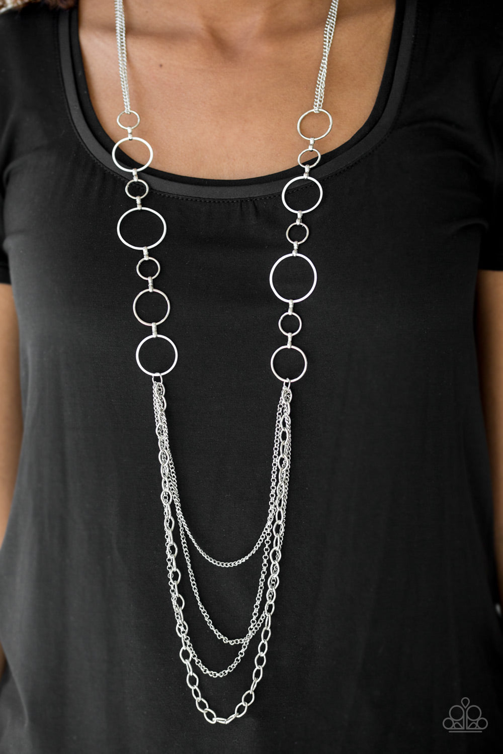 Industrial Circus - white - Paparazzi necklace