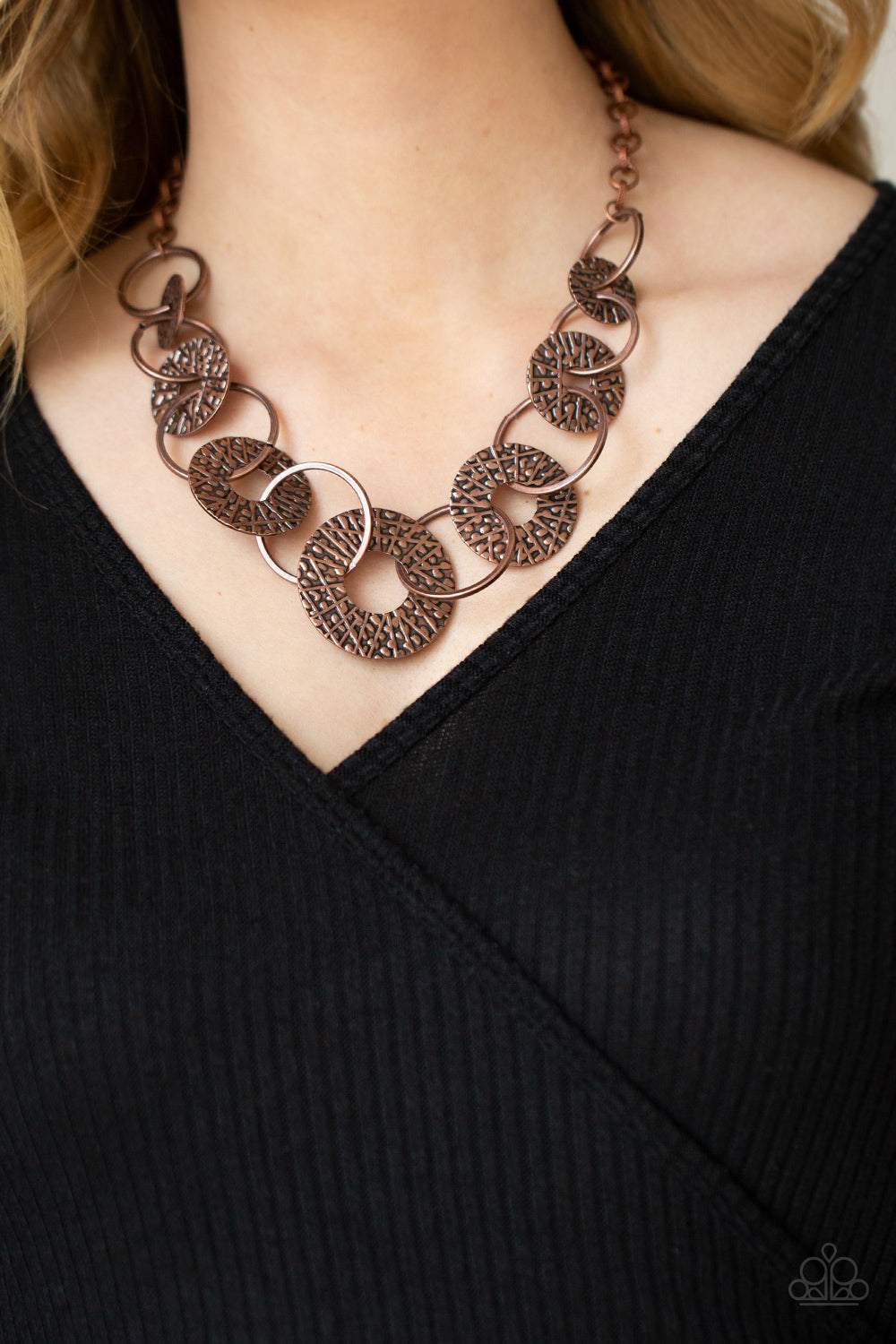 Industrial Envy - copper - Paparazzi necklace