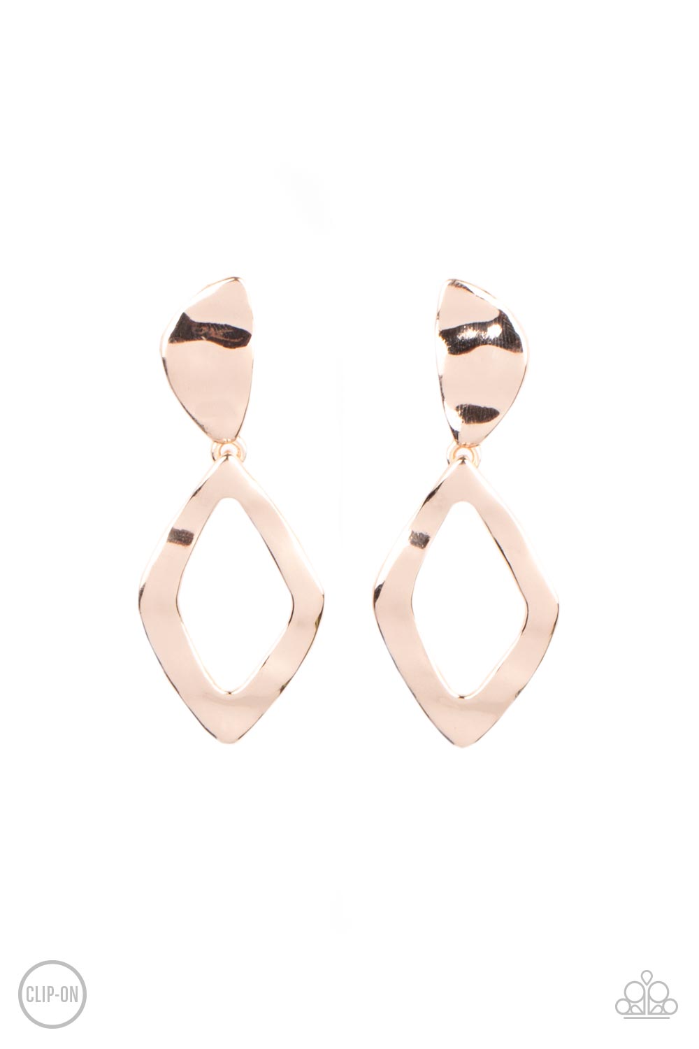 Industrial Gallery - rose gold - Paparazzi CLIP ON earrings