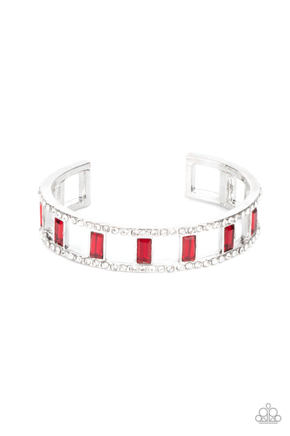 Industrial Icing - red - Paparazzi bracelet