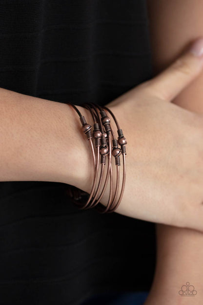 Industrial Intricacies - copper - Paparazzi bracelet