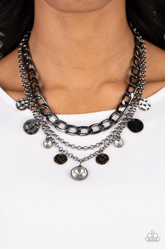 Industrial Noise - black - Paparazzi necklace