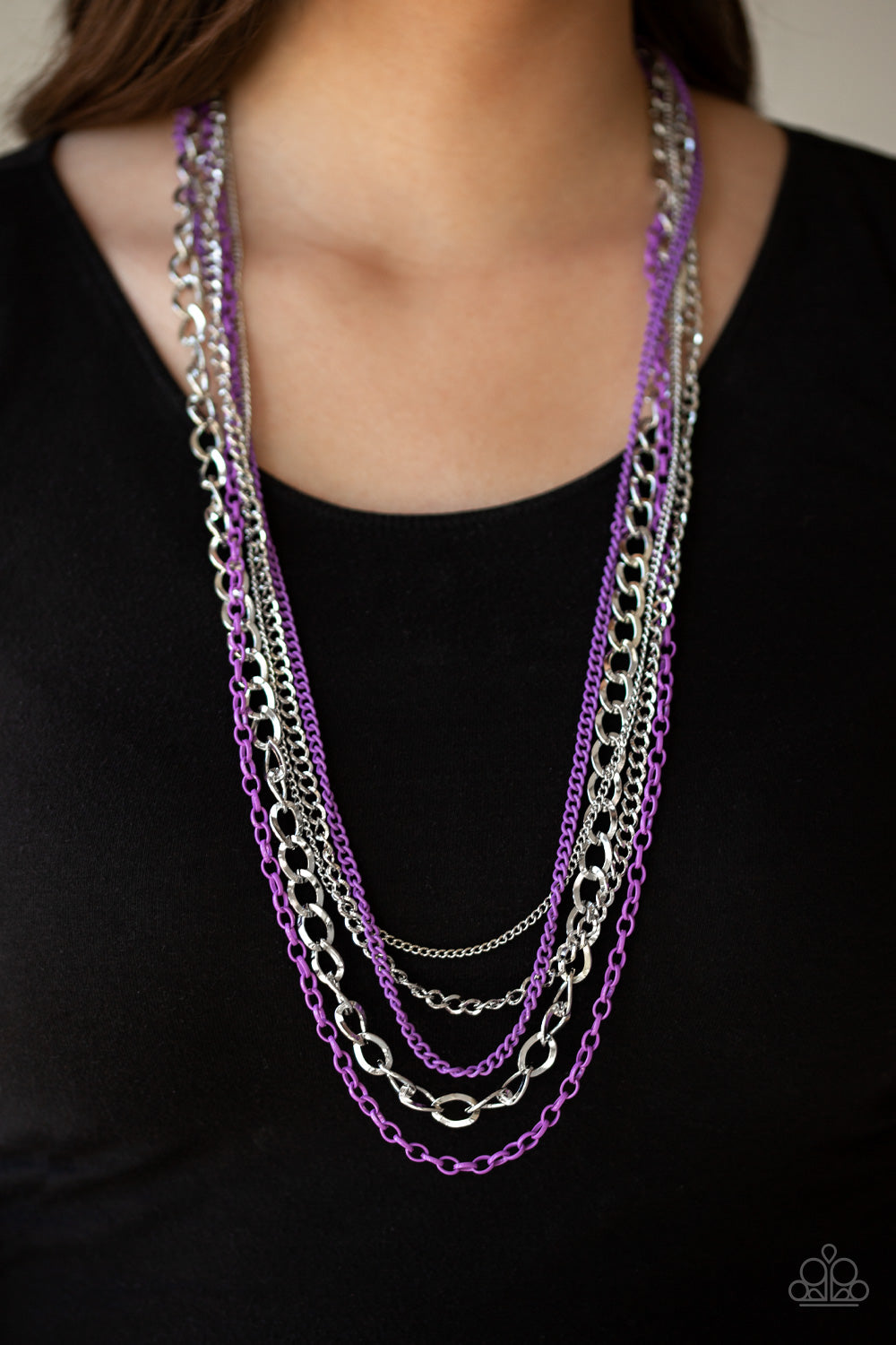 Industrial Vibrance - purple - Paparazzi necklace
