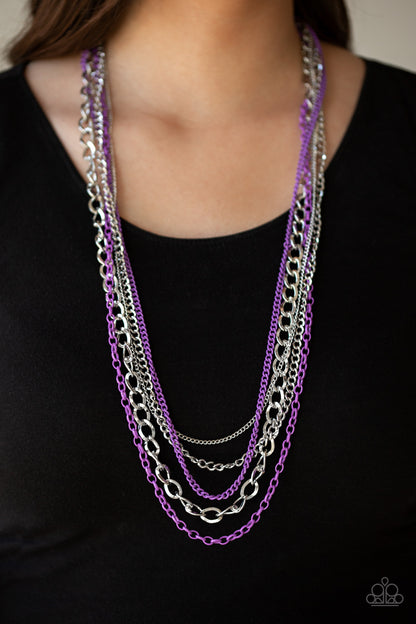 Industrial Vibrance - purple - Paparazzi necklace