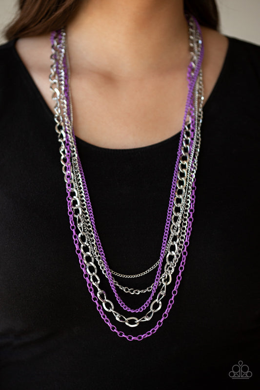 Industrial Vibrance - purple - Paparazzi necklace